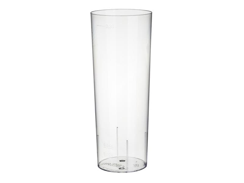 Weita Einwegbecher Longdrink 300 ml 10 Stück, Transparent Stabiler Kunststoff-Becher für Longdrinks