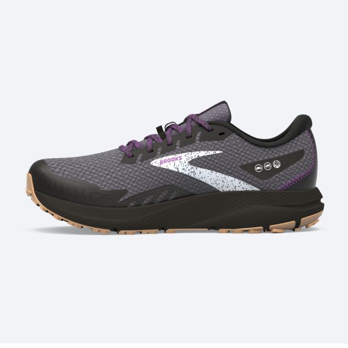 Brooks Dame Trailsko Divide 4 GTX Sort