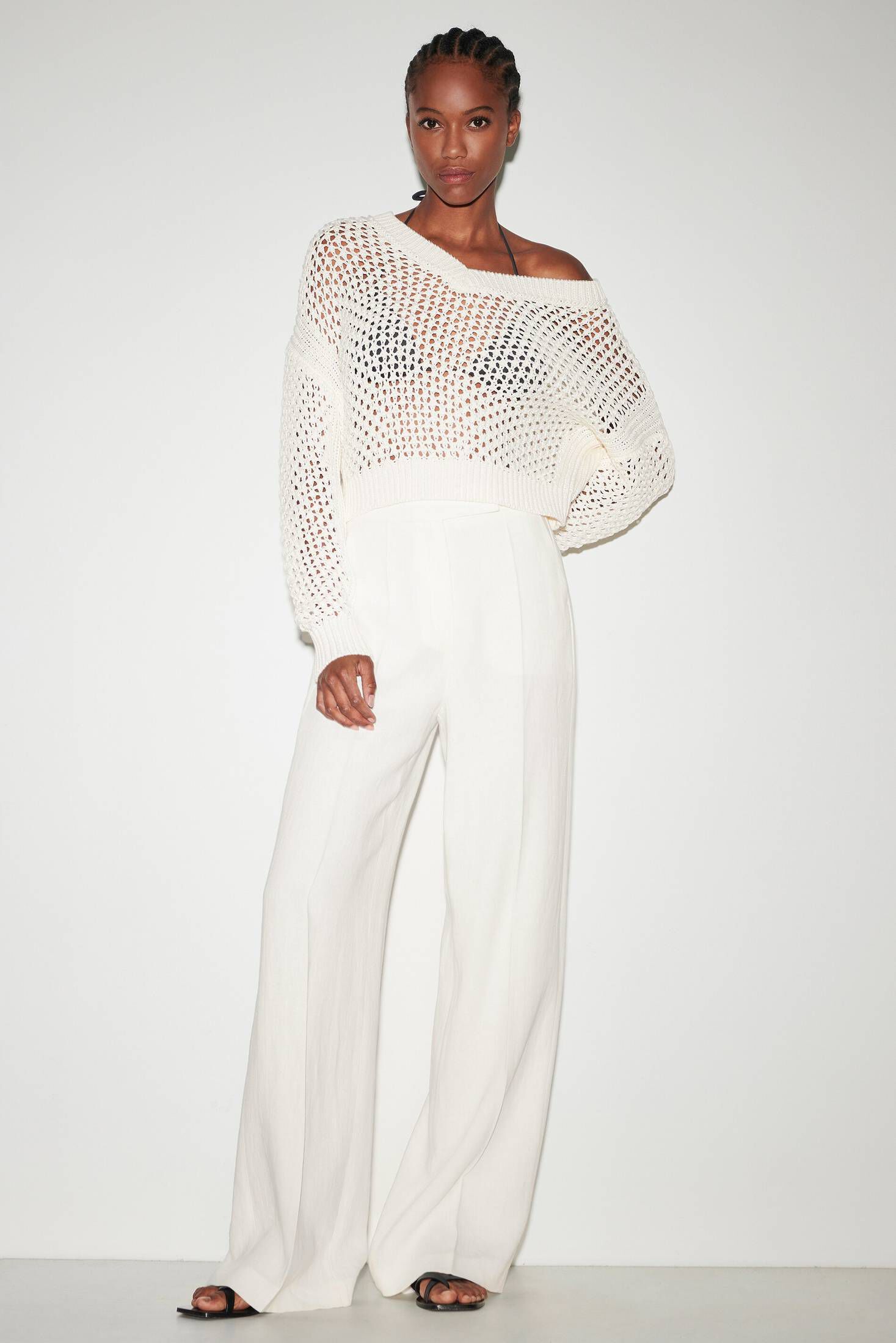 Luisa Cerano| Damen Marlenehose mit Leinen