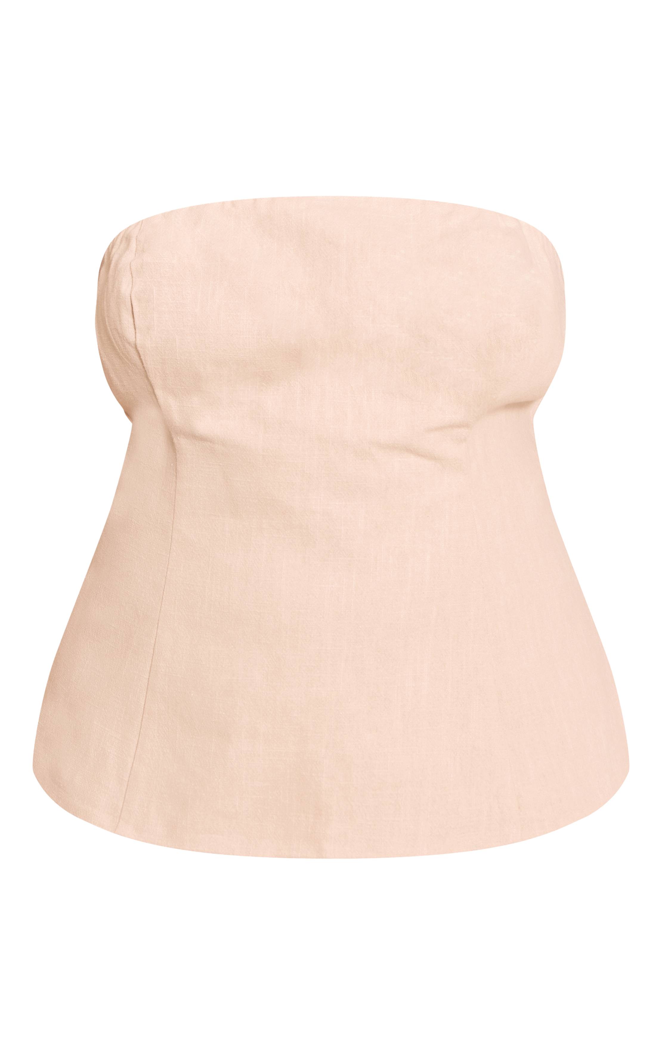 Naturel Plus Top Bandeau Long En Lin Premium Co-ord