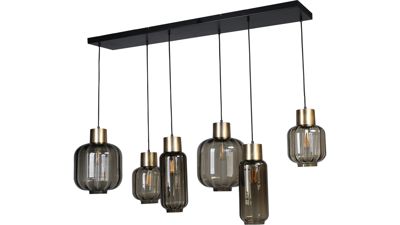 Hanglamp 2161-85-05-130-25-6 Lett Rib B130 x D25 cm