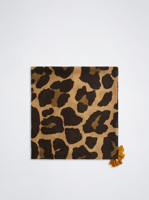 Pañuelo Estampa Animal - Bege