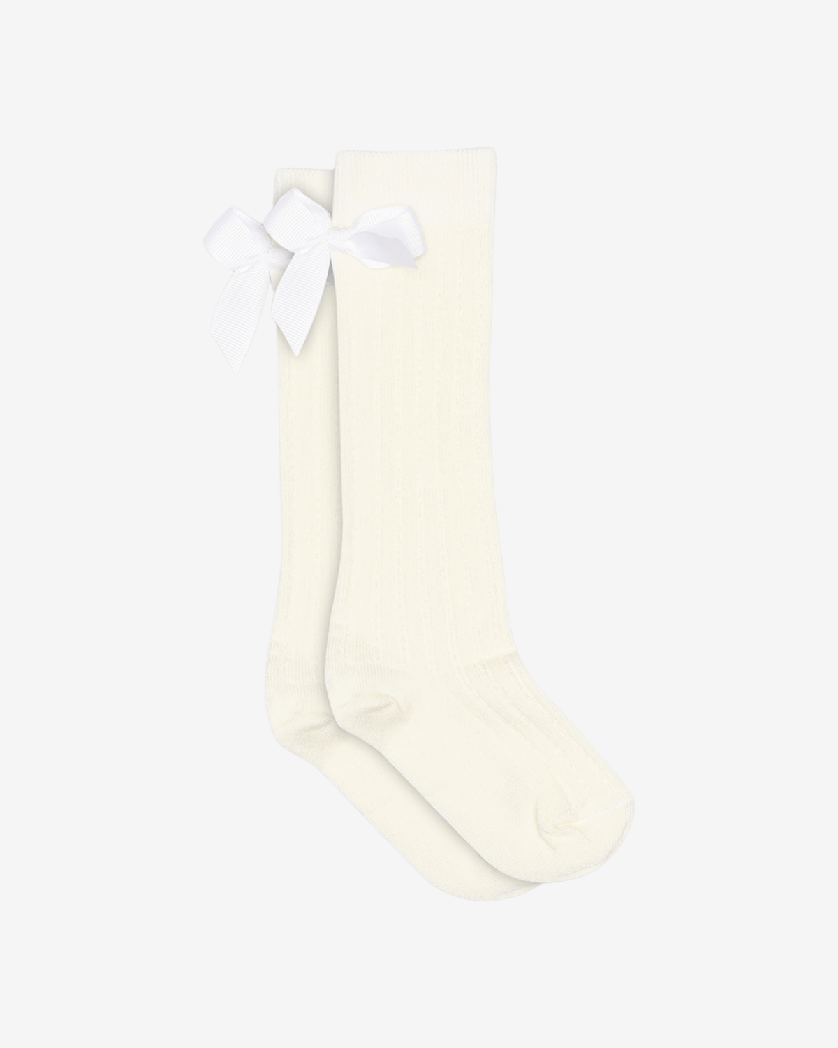 Sokker Baby m/ Sløyfe i Bambus – Knestrømpe 3/4-lengde | Liva Knee Socks Bow