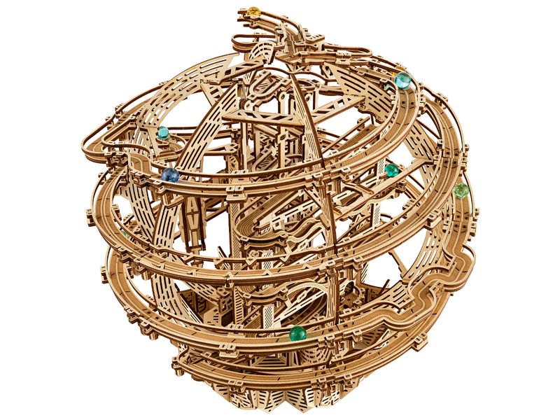 WoodTrick Bausatz Gravity Kugelbahn Elektrische Kugelbahn 3D Bausatz aus Holz