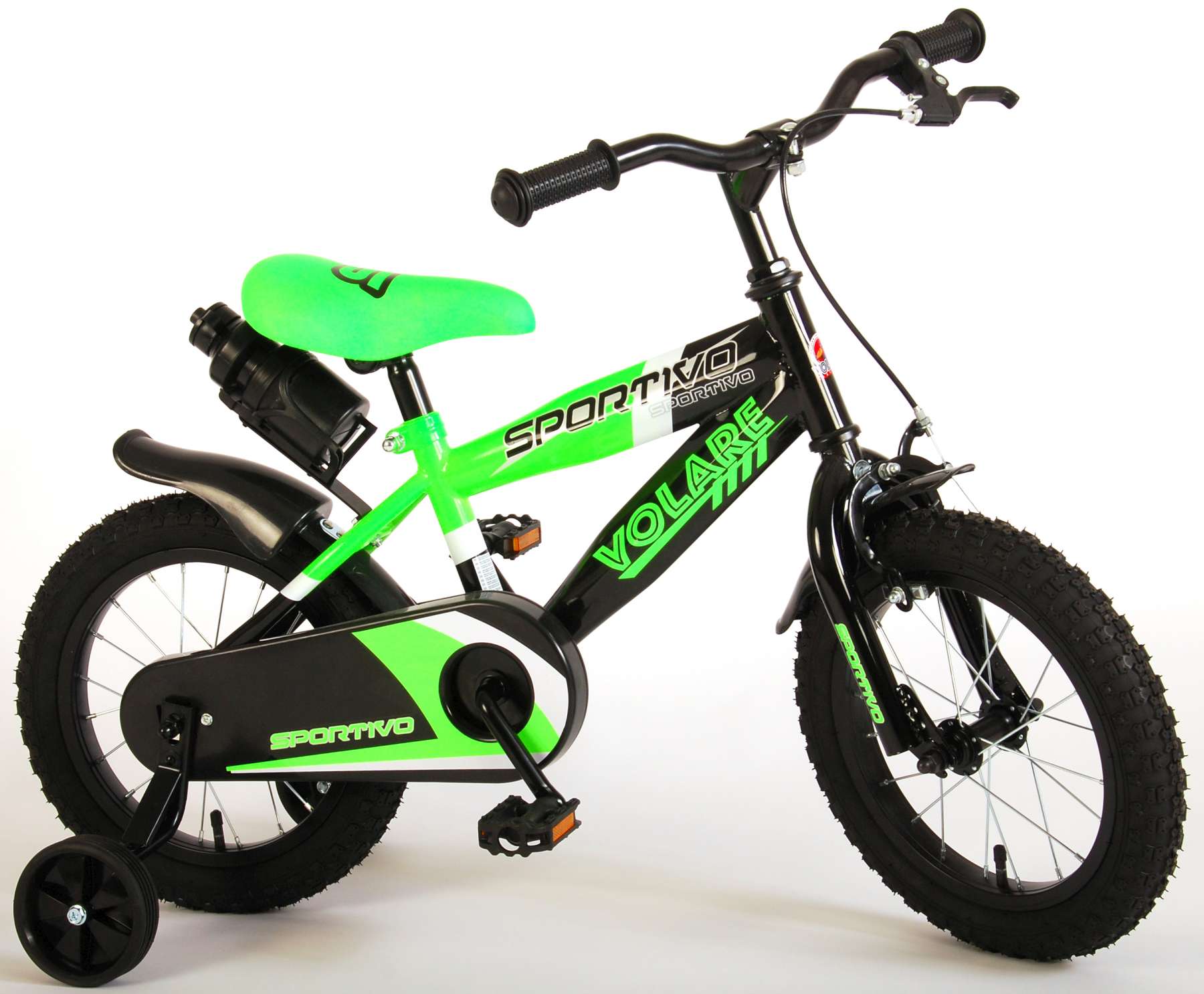 TPFSports Sportivo Kinderfahrrad - Jungen - 14 Zoll - 2 Handbremsen - Neon Orange