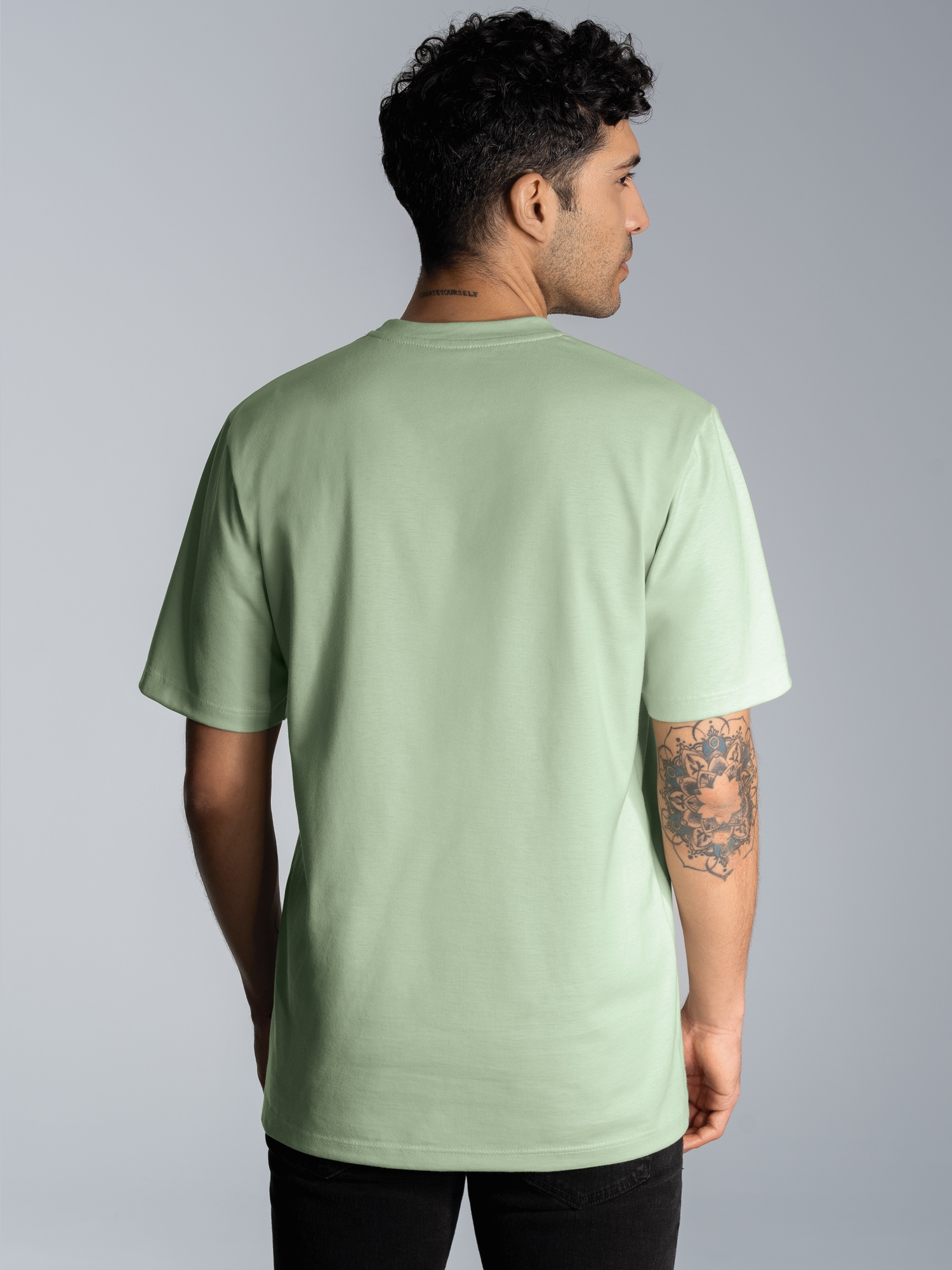 T-Shirt mit großem Husky-Printmotiv Green tea