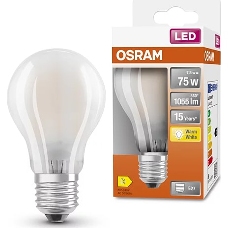 Osram LED kronepære 8W - varmt hvidt lys