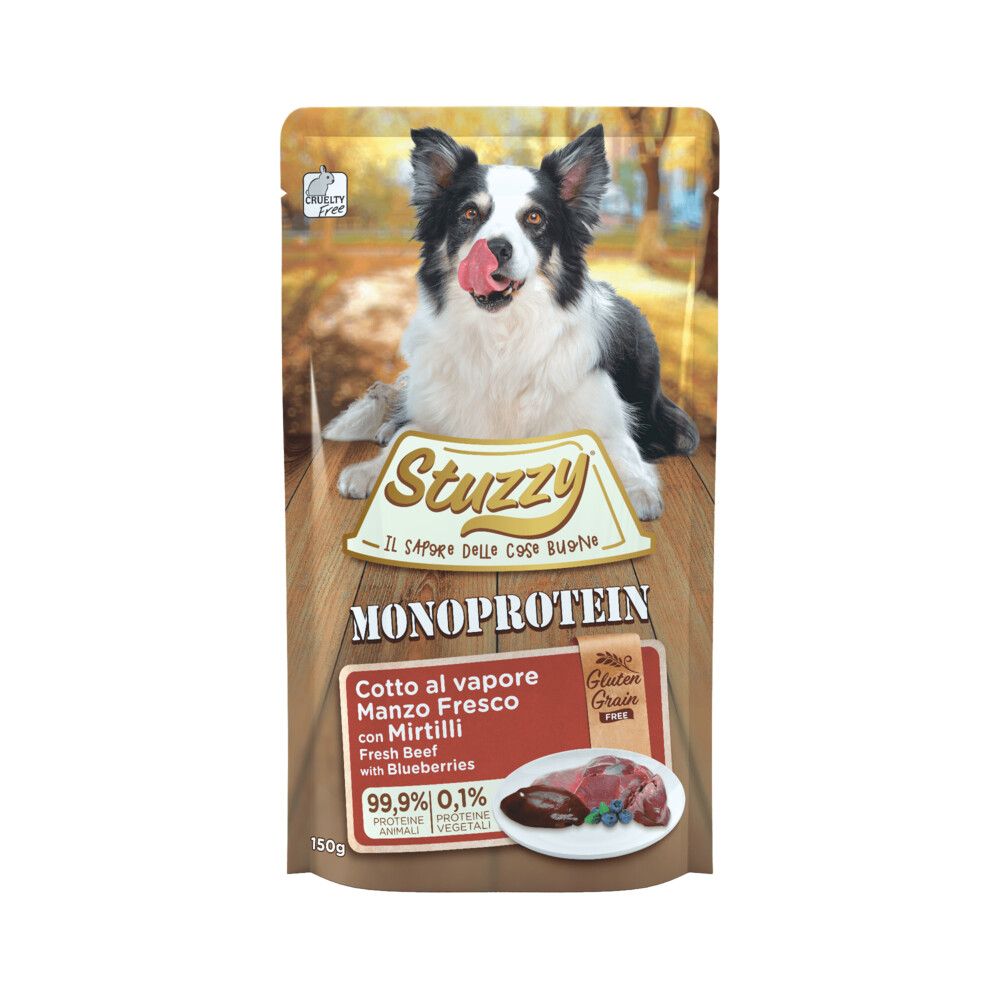 Stuzzy Hondenvoer Monoprotein Graanvrij Rund - Bosbes150 gr