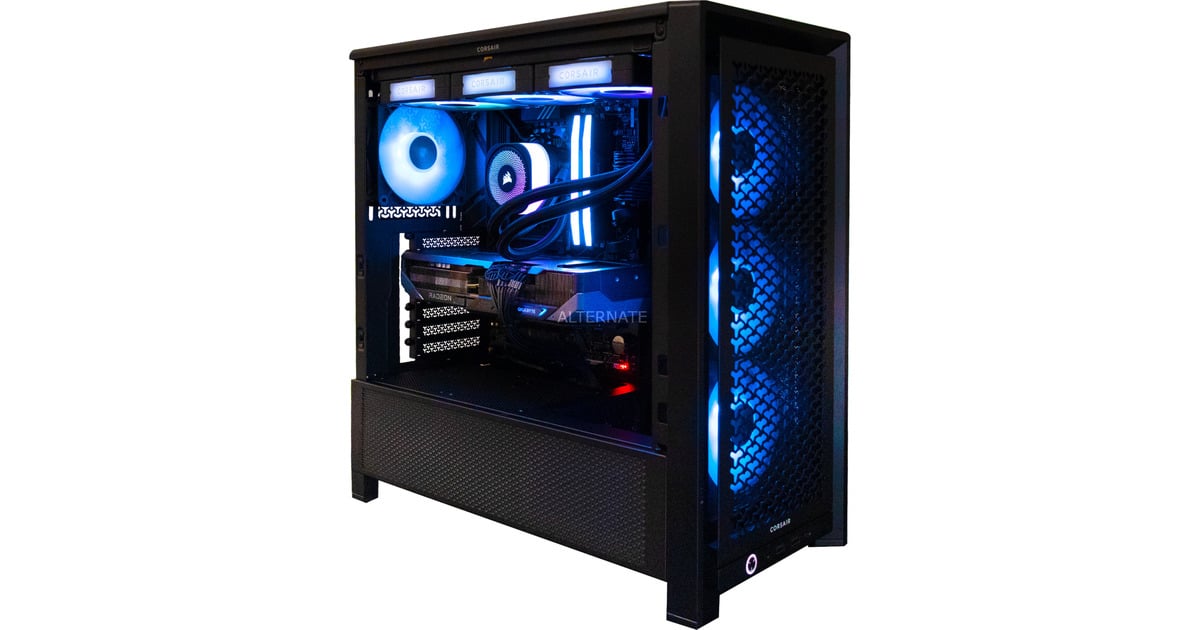 ALTERNATEThunderstorm Pro Ryzen 7 9070XT iCue Limited Edition Back2School gaming pc  (Zwart | R7 9800X3D | RX 9070 XT | 32 GB | 2 TB SSD)