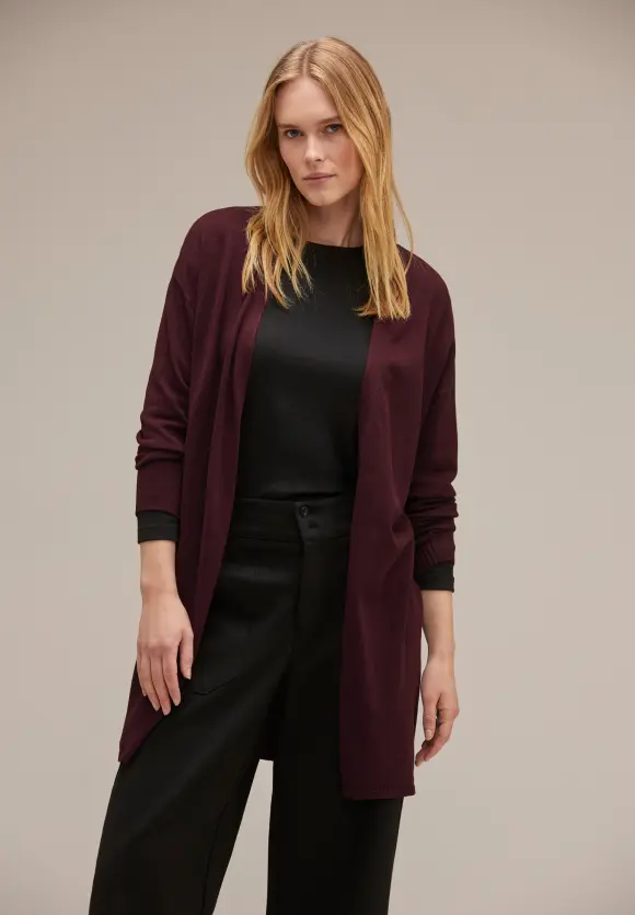 Langer Cardigan - plummy wine