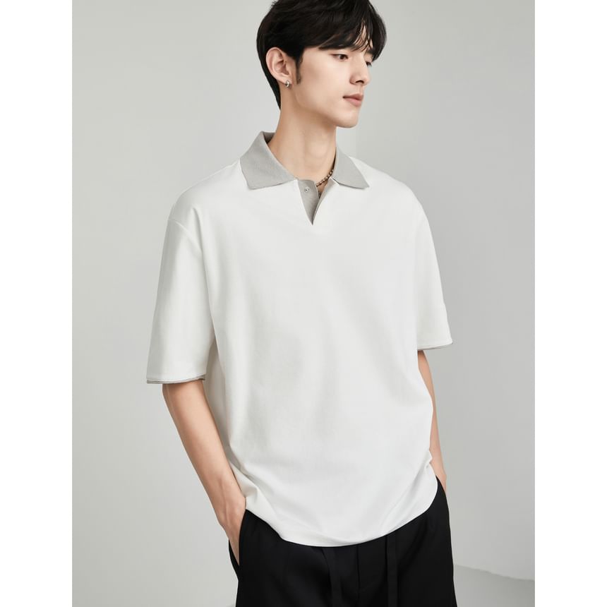 Capbrew - Poloshirt met korte mouwen en contrastkraag