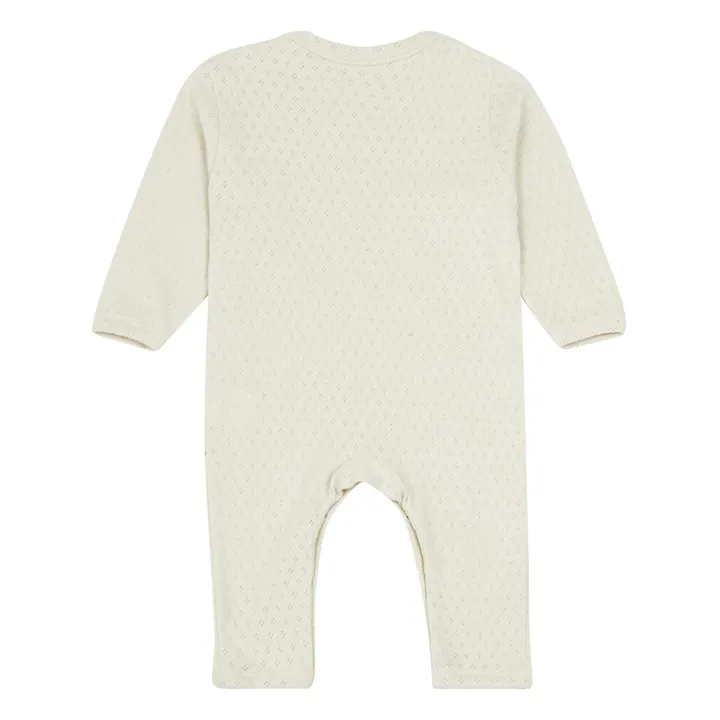 Poudre Organic Pyjama Nid d'Abeille Coton Bio Armoise | Blanc cassé