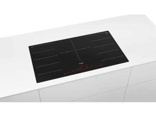 Bosch Serie | 8 PXV901DV1E - Induktions kogeplade - 5 plader - Niche - bredde: 88 cm - dybde: 50 cm - skyl - sort