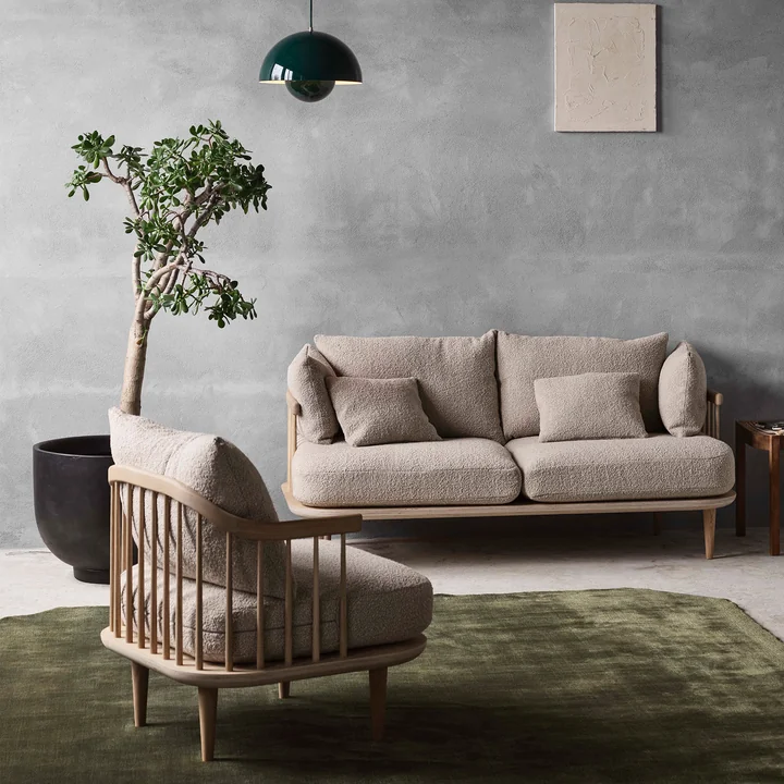 &Tradition - FLY 2-Sitzer Sofa SC2, Eiche geölt / Hot Madison (94)