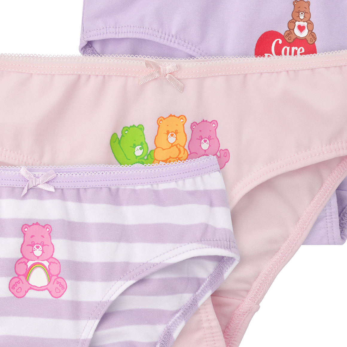 Topolino 3 Glücksbärchis Slips im Set helllila / weiss / rosa