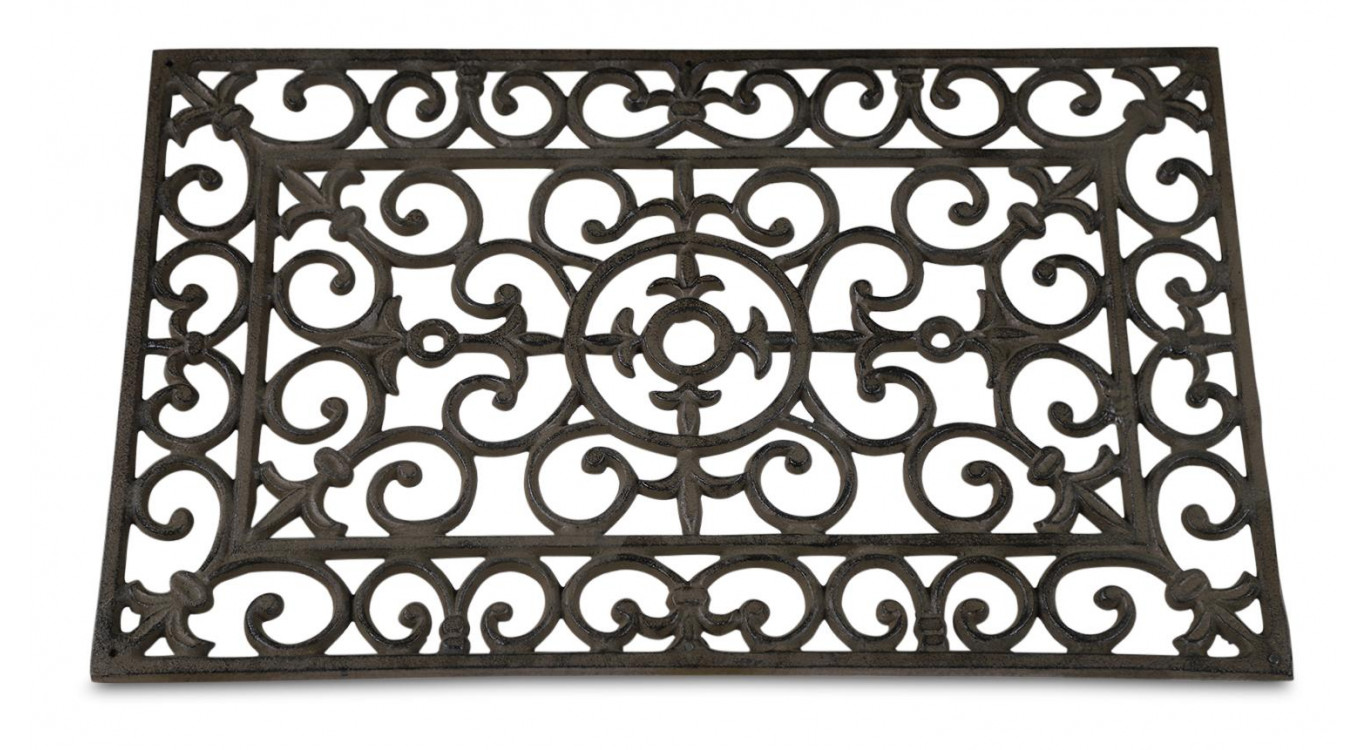 Paillasson rectangulaire fonte marron 56x35x2cm