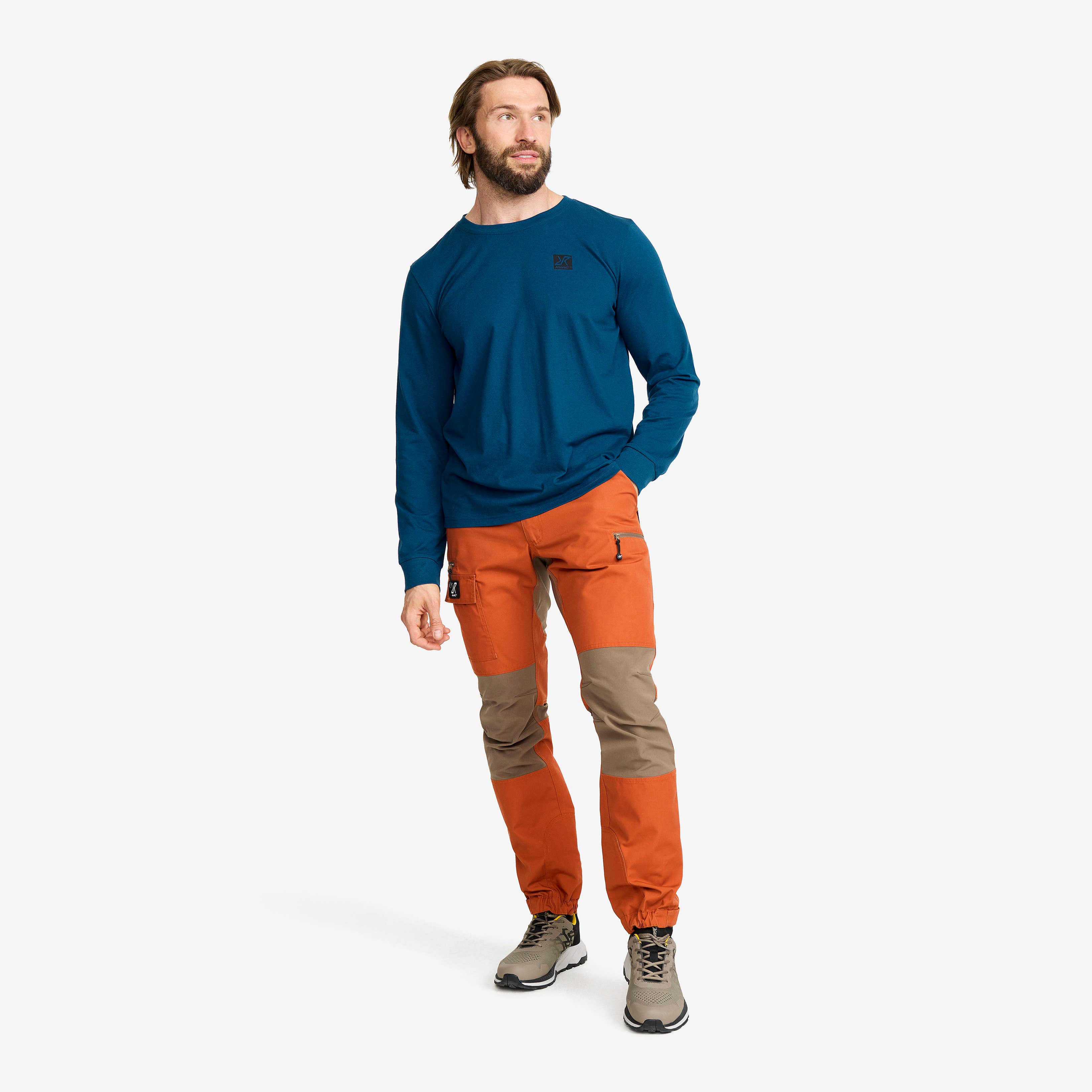 Easy Long-sleeved T-shirt Herre Blue Opal