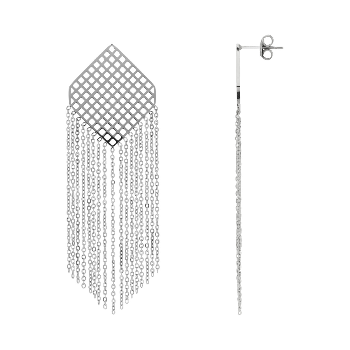 Pendants d'oreilles acier