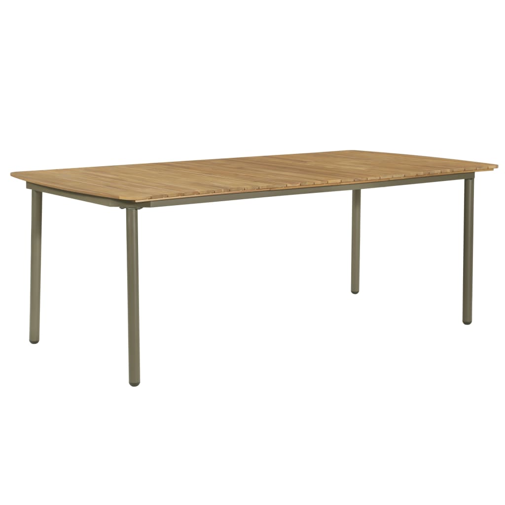 Mobilier à dîner d'extérieur 9 pièces bois d'acacia solide et acier