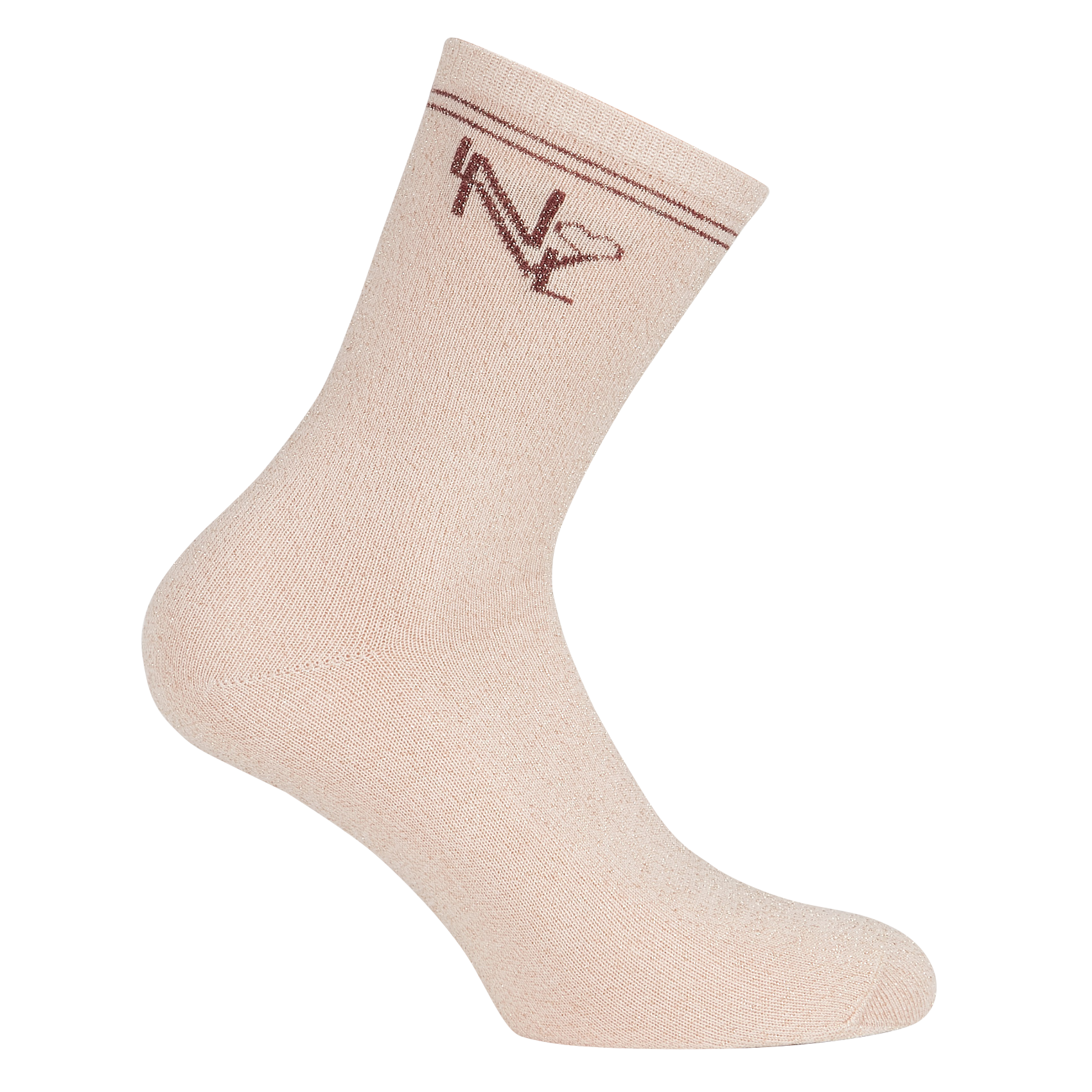 Chaussettes à motifs pailletées | Beige