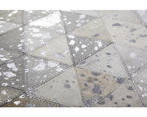 Leren tapijt Rocket 410 grijs zilver 120x170 cm (echt leer)