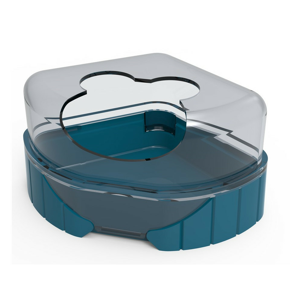 1 maison de toilette pour petits rongeurs rody3 couleur bleu taille 14.3 c