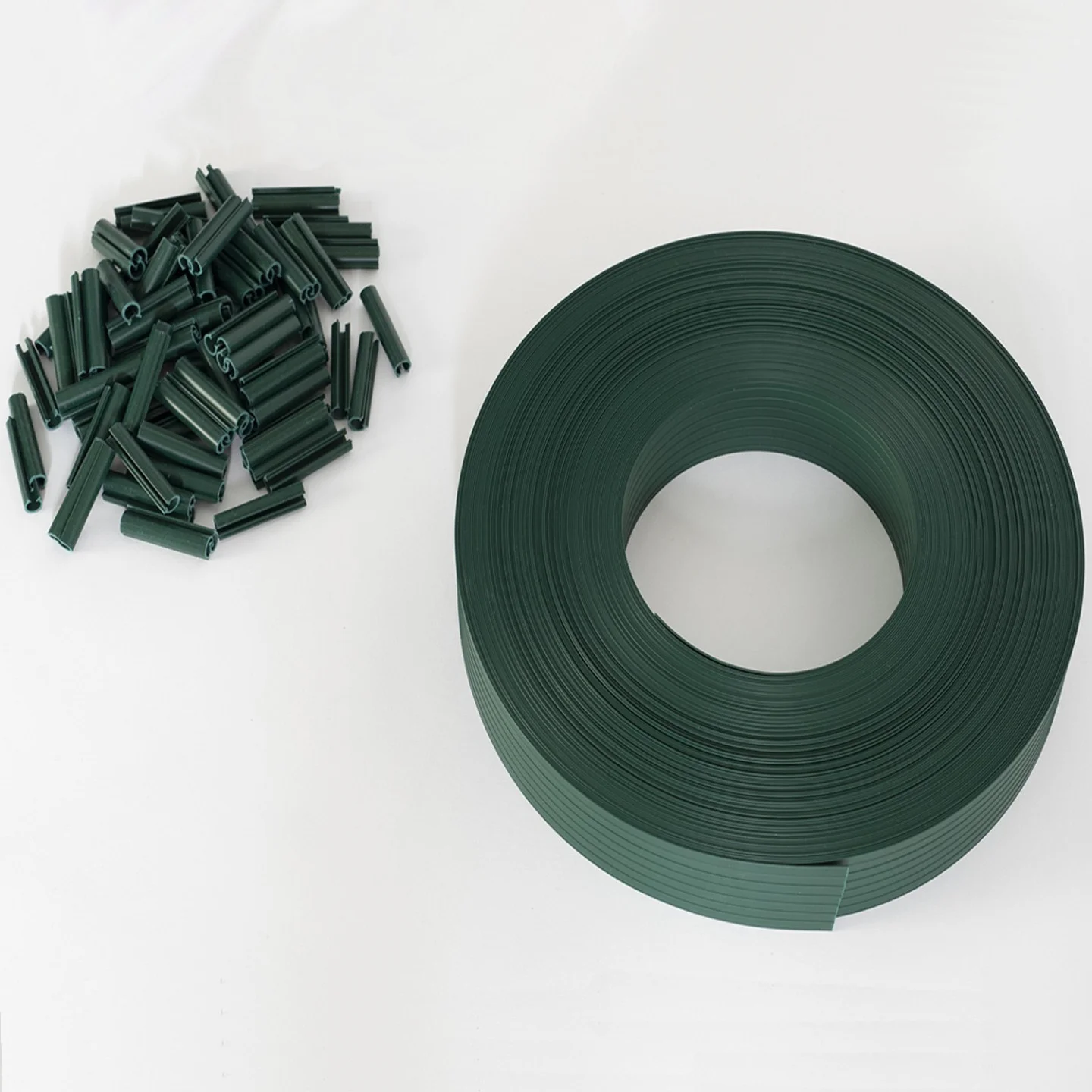 Kit de lamelles occultantes PVC vertes L.60 M pour panneau grillagé