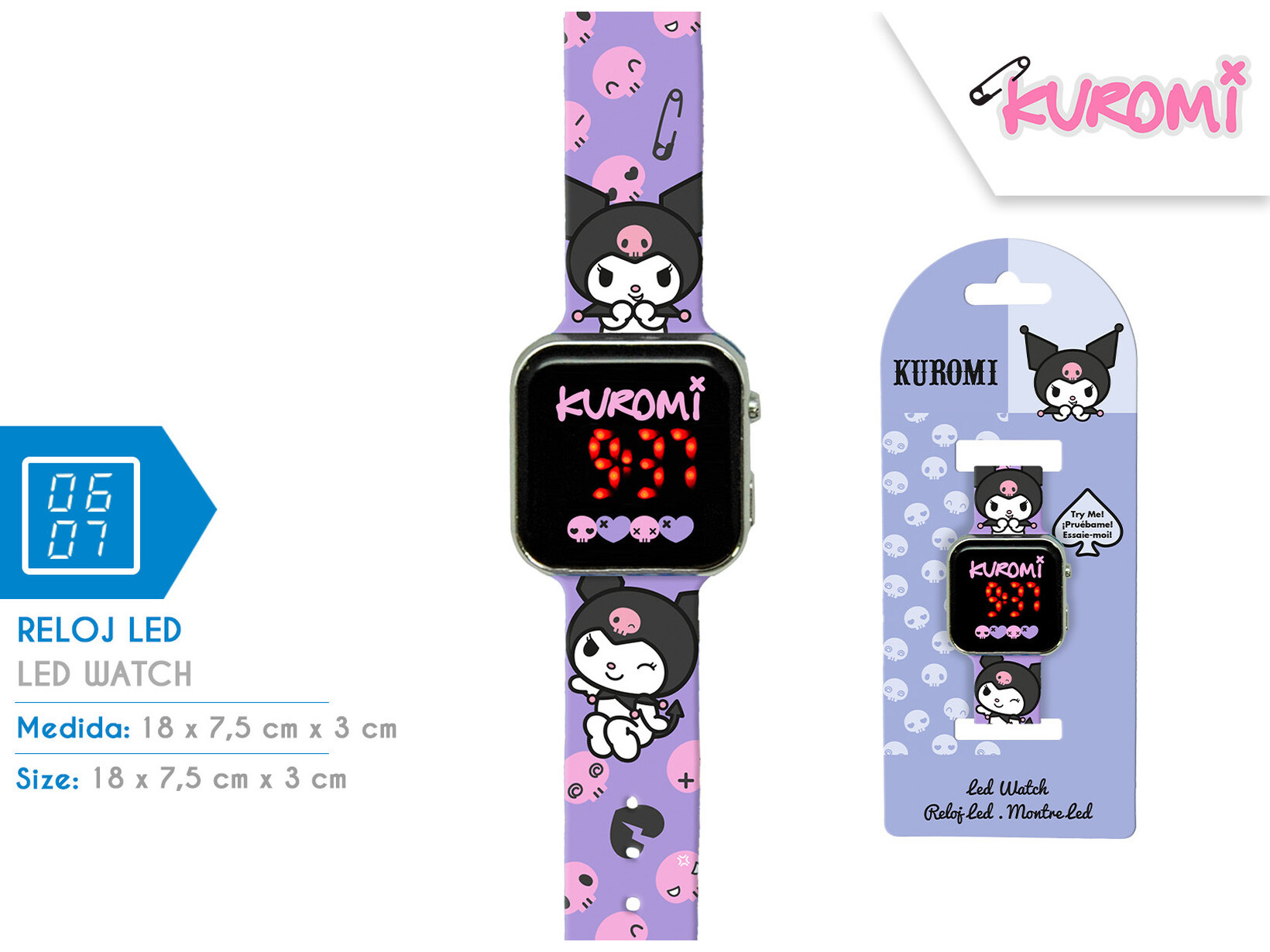 RELOGIO LED KUROMI