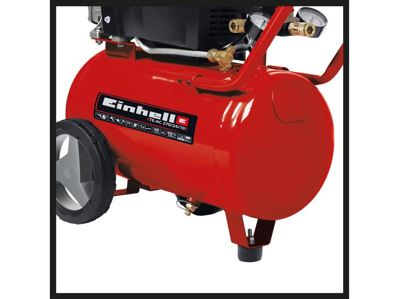 Einhell Kompressor TC-AC 270/24/10 Robuster Drucklufterzeuger