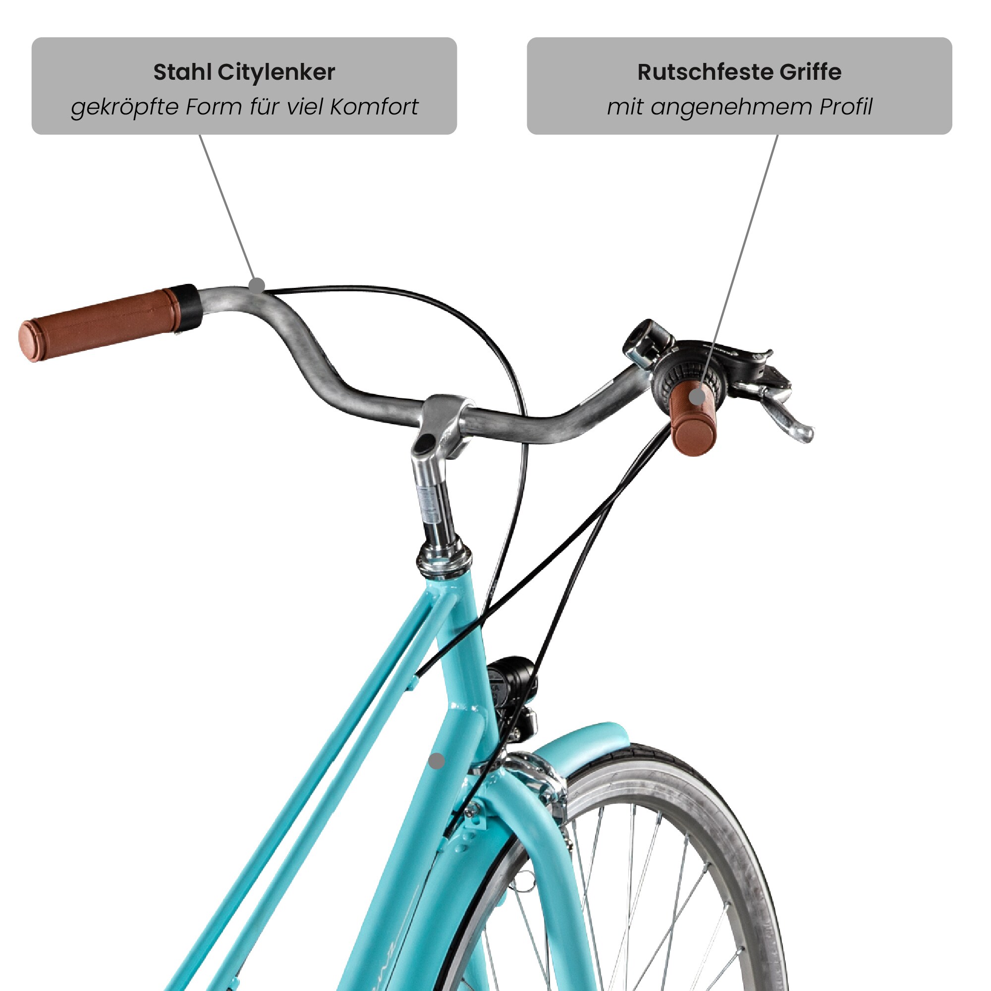 Galano Florenz Damenfahrrad 28 Zoll Stadtrad 155 - 185 cm Cityrad mit 6 Gängen retro Fahrrad