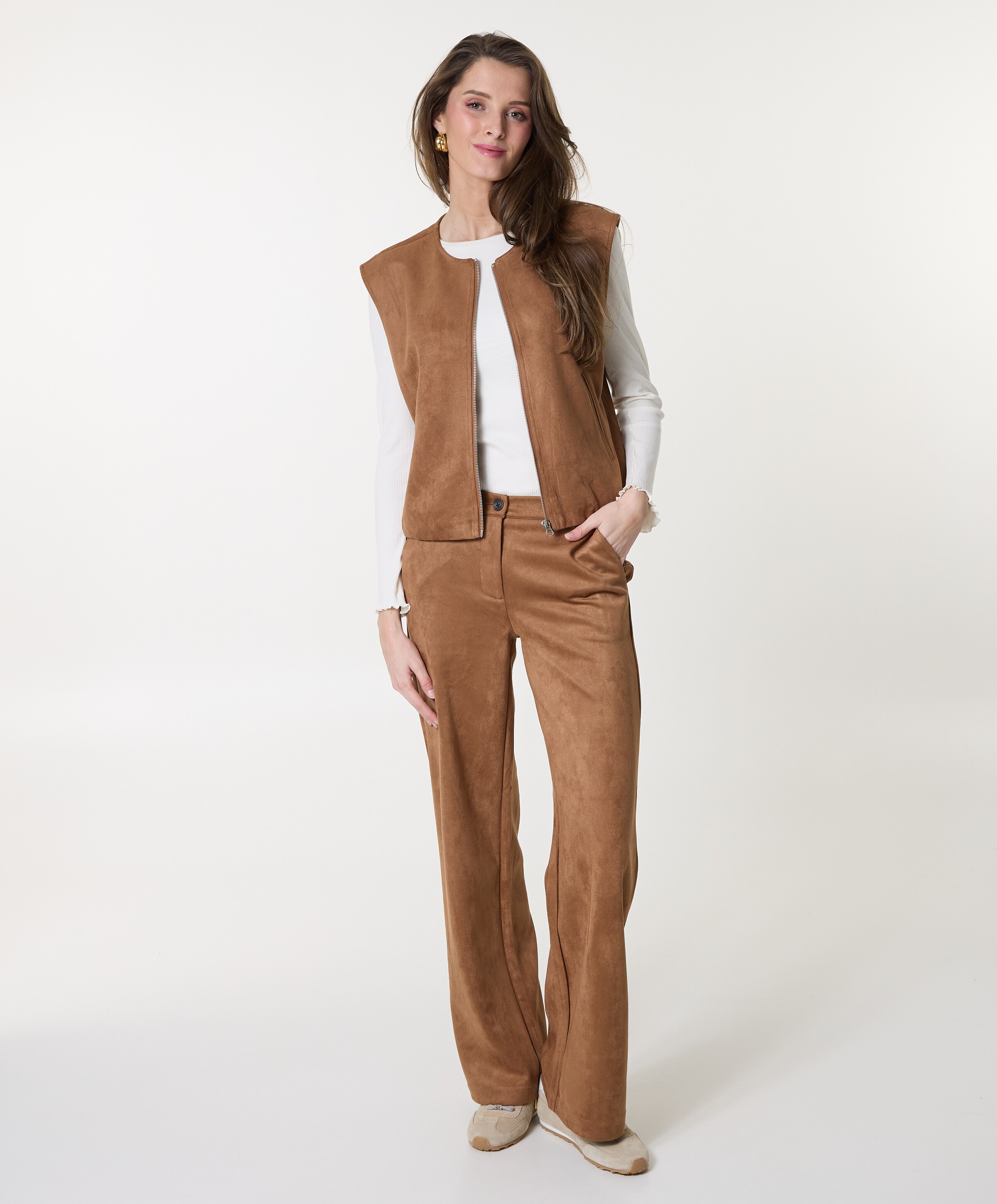 Freequent Dames gilet bruin