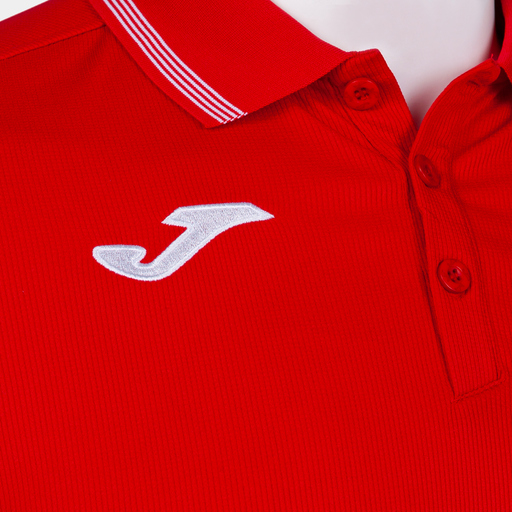 Camisa polo de manga curta Joma Campus III, vermelha