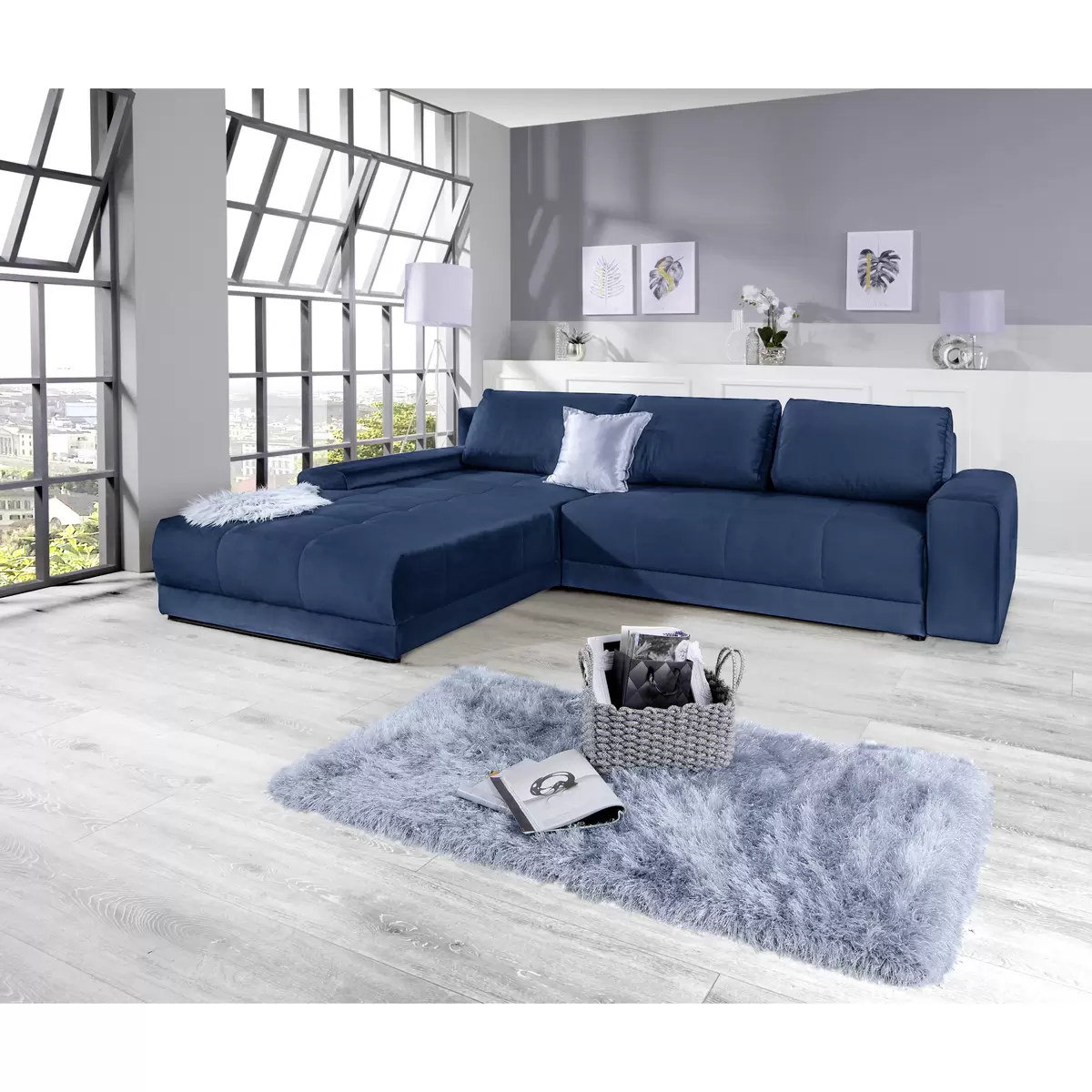 Ecksofa Adria 246 x 137 dunkelblau