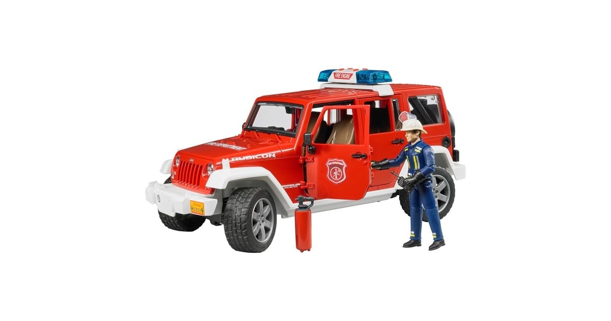 bruderJeep Wrangler Unlimited Rubicon brandweerauto Modelvoertuig  (02528)