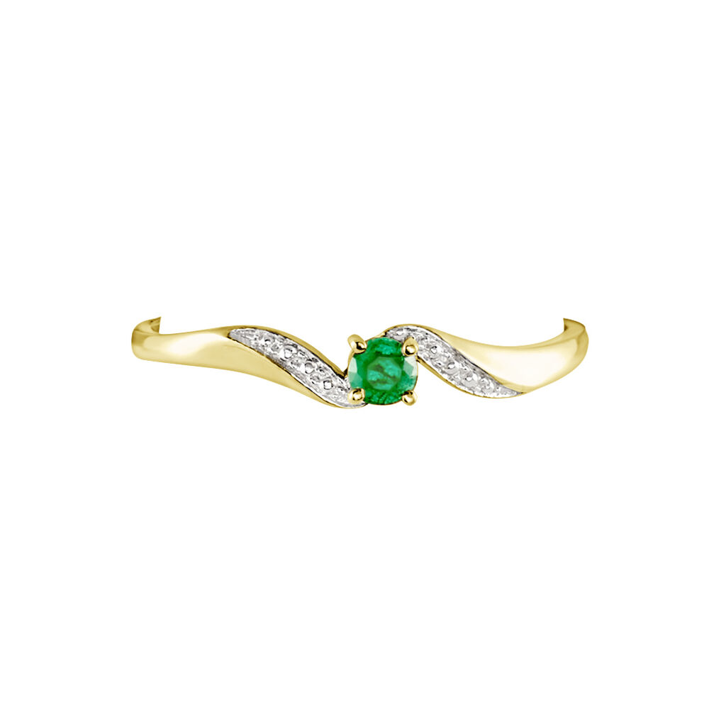 Bague Or Jaune Levenez Emeraude