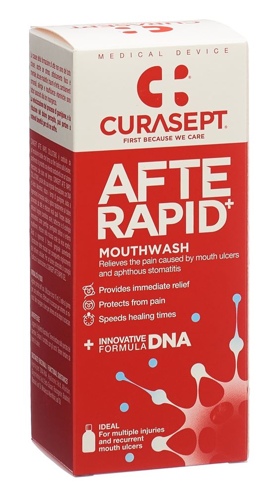 CURASEPT AFTE RAPID DNA Spüllösung Lös englisch/italienisch 125 ml