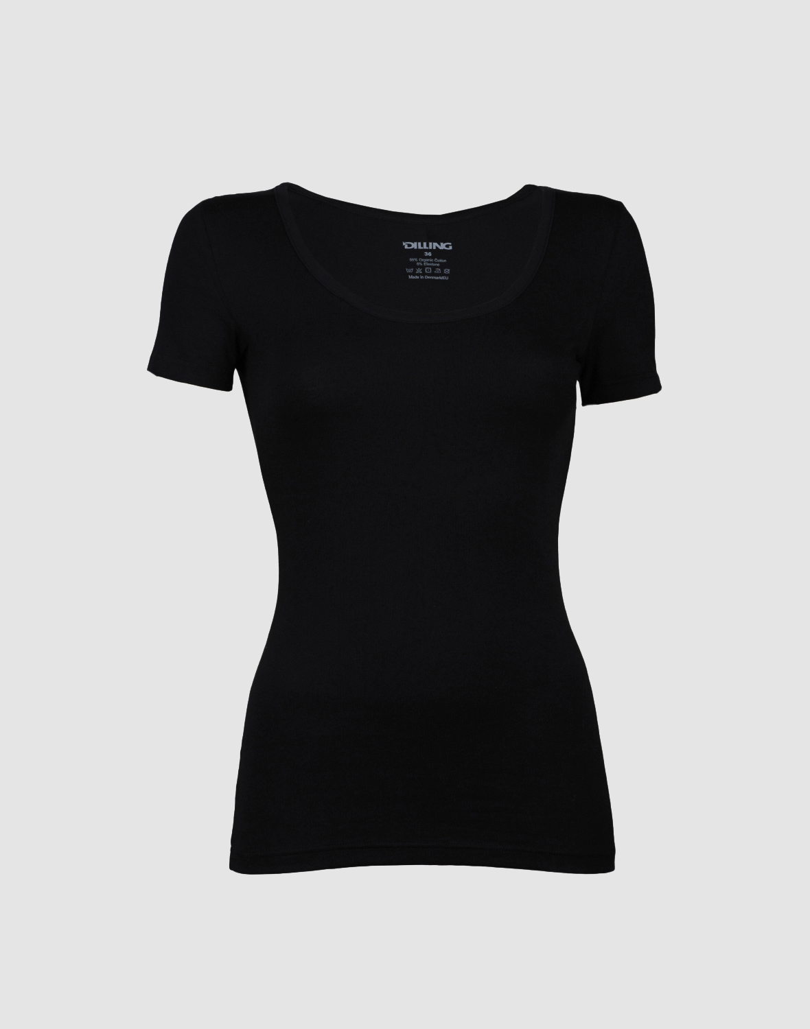 T-shirt van katoen voor dames in Zwart