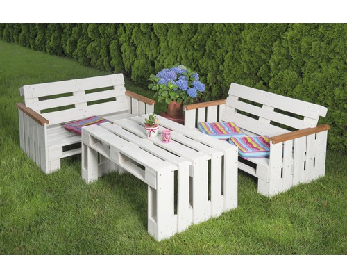 Pallettafel sparrenhout 124x80x52 cm crème