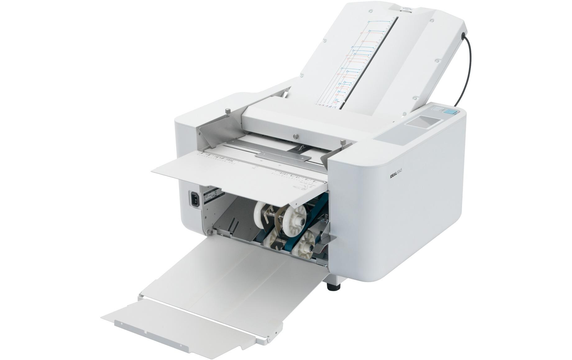 Falzmaschine 8345<br>6 Falzarten und Bandauslage
