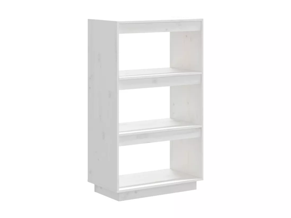 Bibliothèque/Cloison Blanc 60x35x103 cm Bois de pin massif