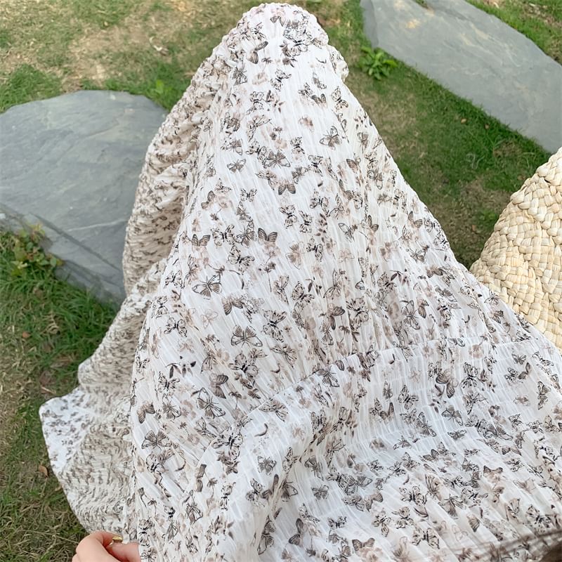 Tel tot 10 - Maxi A-lijn rok met hoge taille en bloemenprint