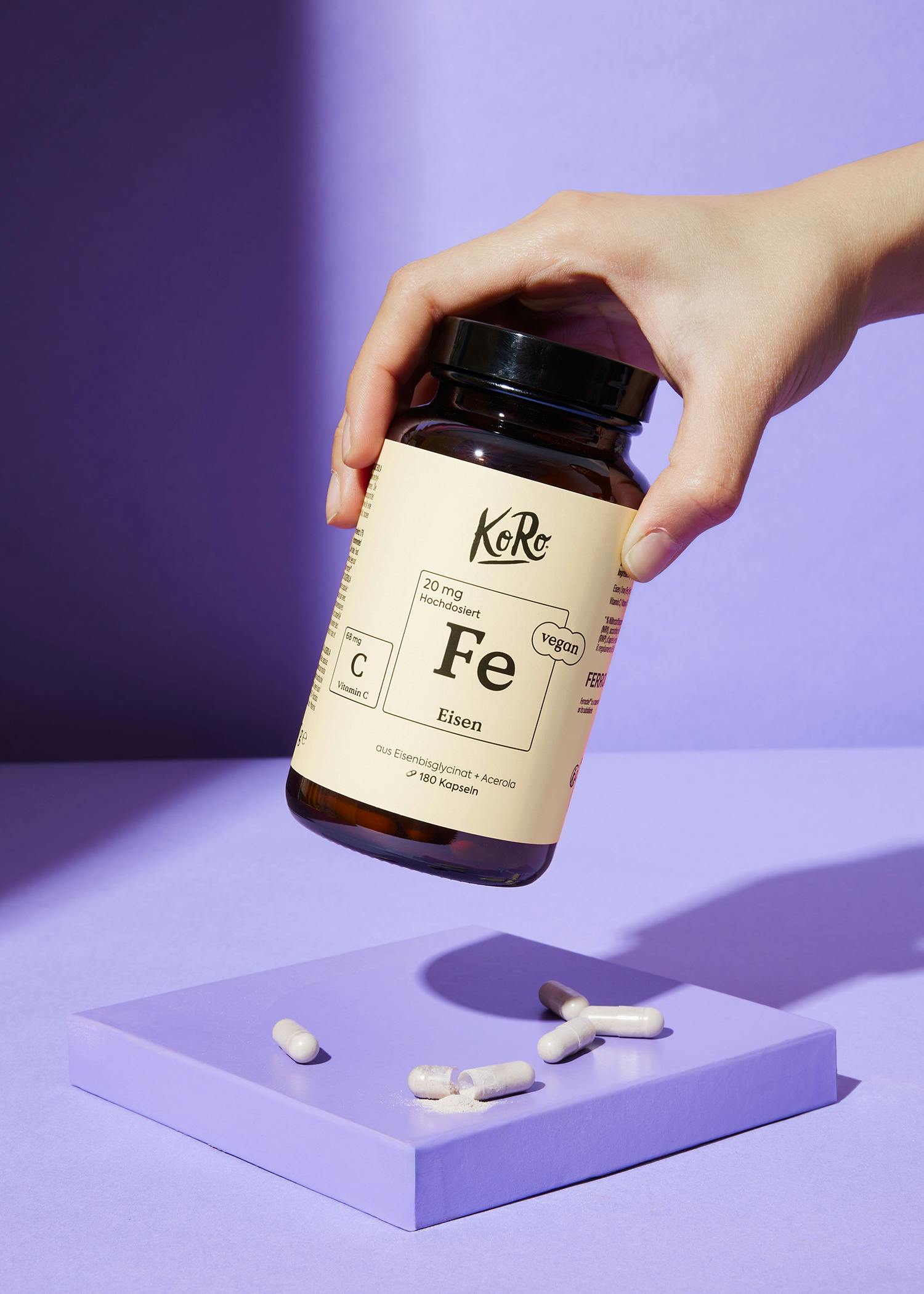 Eisenbisglycinat   Vitamin C aus Acerola Kapseln 180 Stück