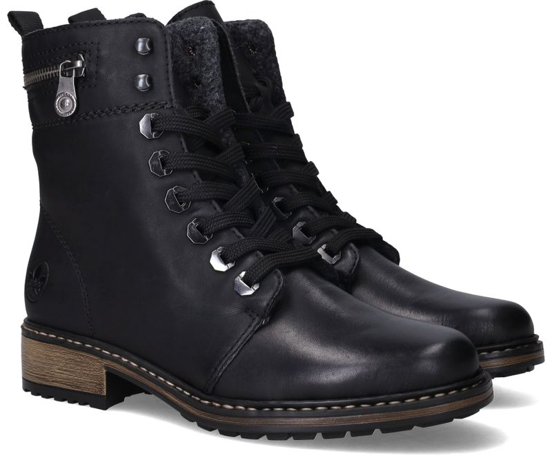 Rieker Veterboots Zwart Dames