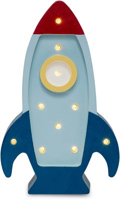 Little Lights Mini Lampe Romrakett, Blå