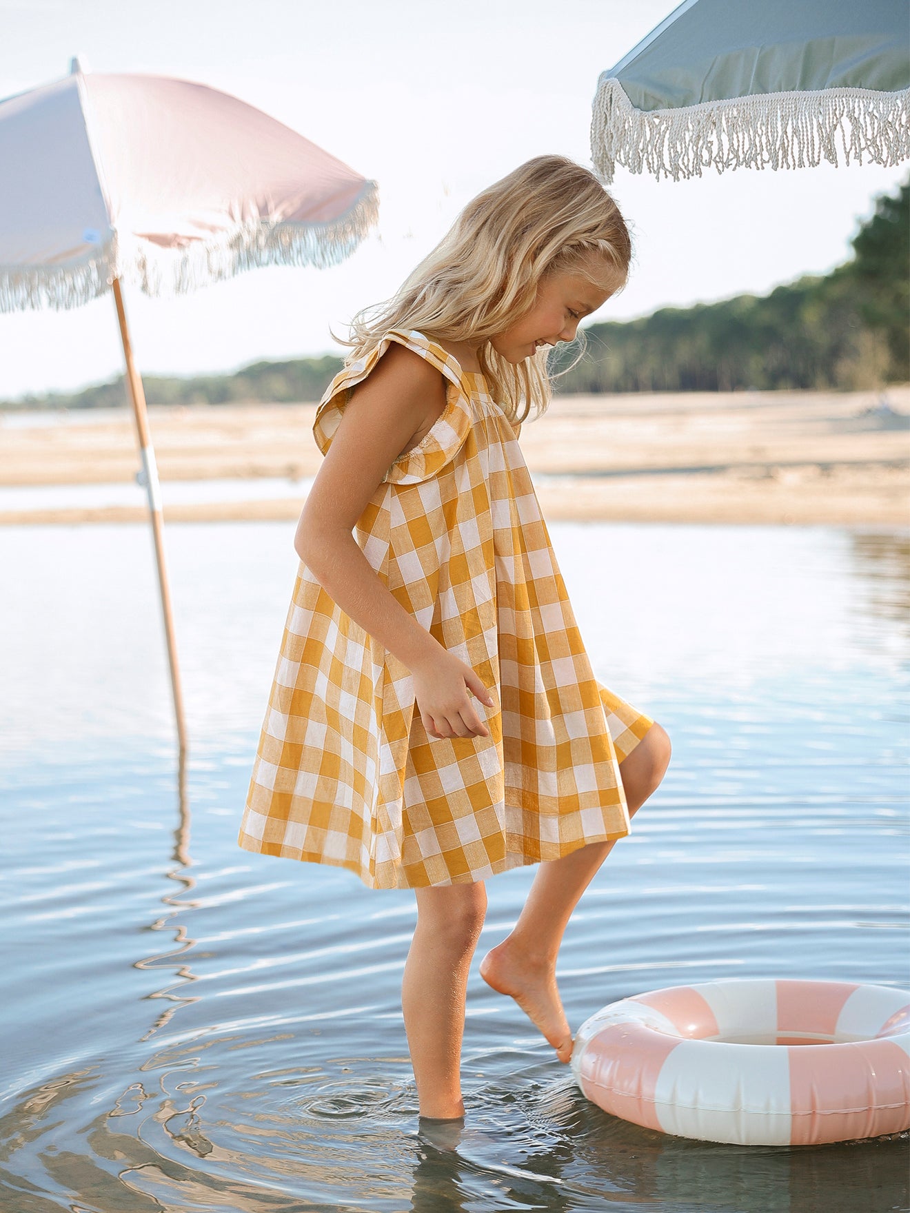 Robe vichy Fille grands carreaux