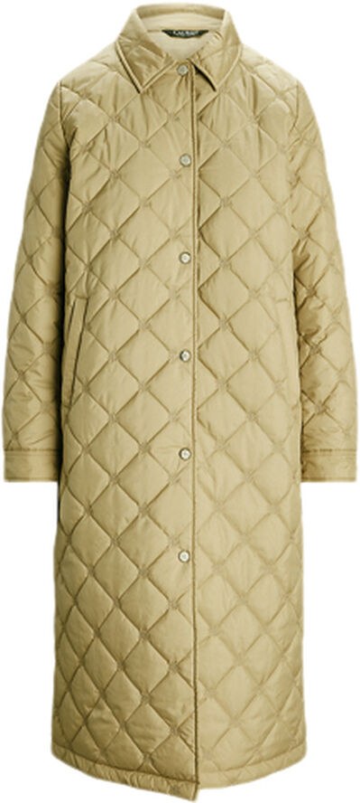 Lauren Ralph Lauren Diamond-Quilted Long Coat Birch tan