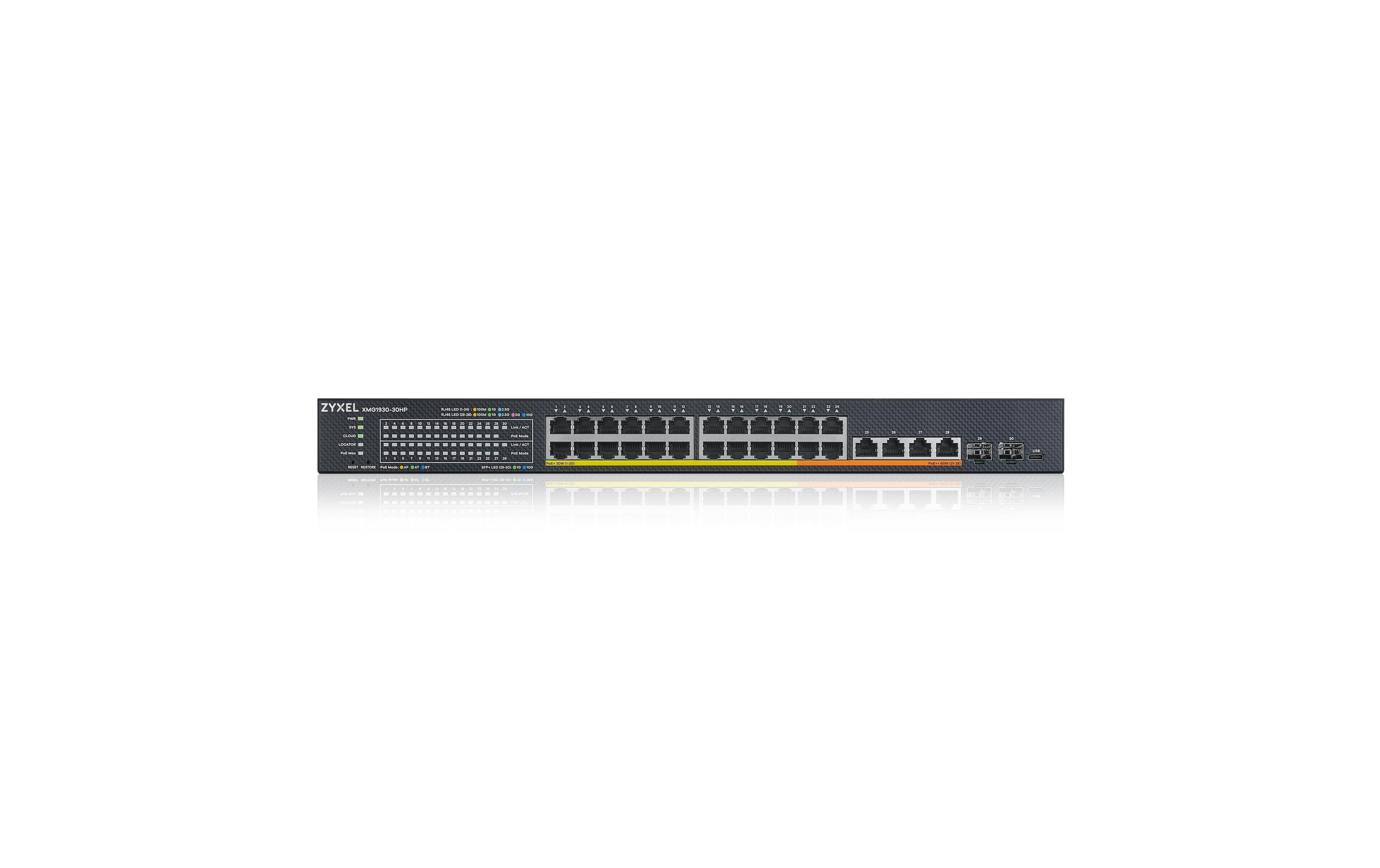 PoE+ Switch XMG1930-30HP 30 Port<br>24-Port 2.5G Multi-Gig Layer 3 Lite Smart Managed Switch mit 6x 10G Uplinks