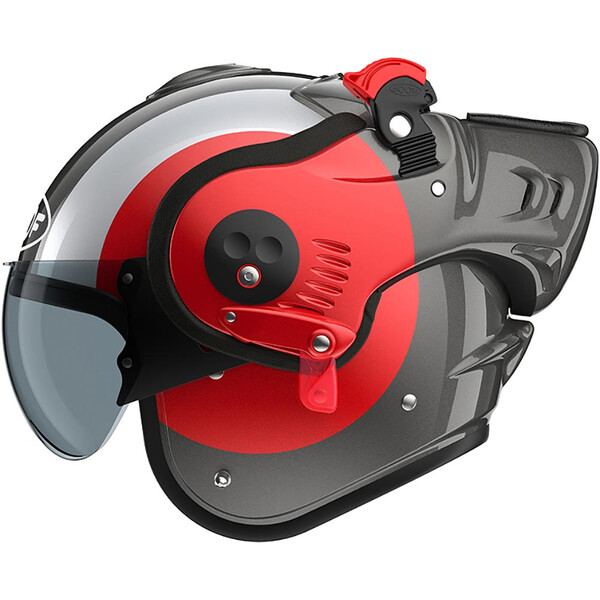 Roof - Casque Boxer Alpha Focus Anthracite / Rouge / Aluminium