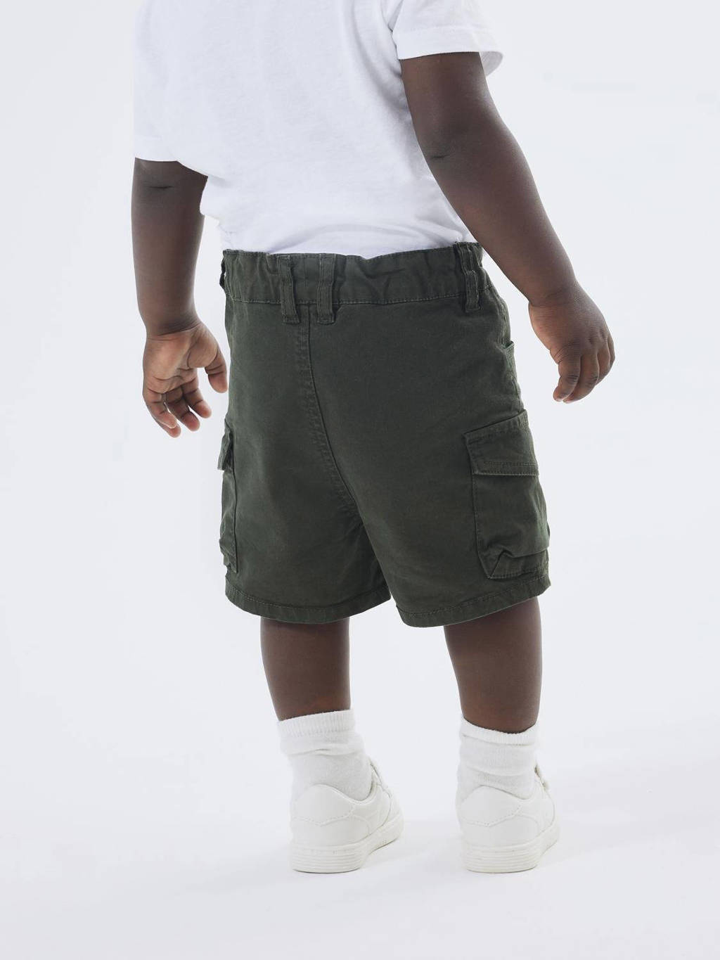 NAME IT cargo short NMMBEN BAG donkergroen