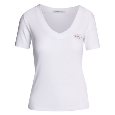 Tee-shirt à manches courtes femme Woven Label CALVIN KLEIN